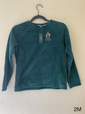 New L.L. Bean Kids Hi Pile Fleece Sweater Size 10-12 Color Emerald Green