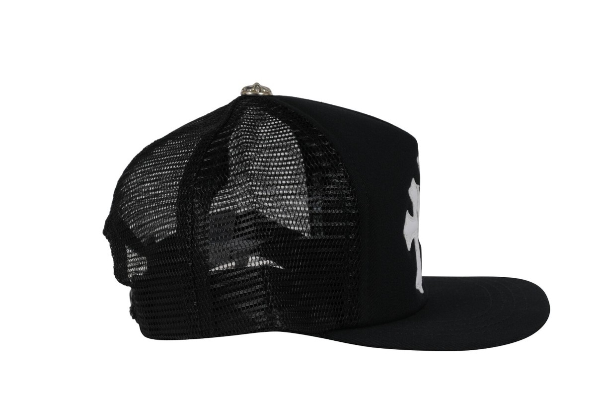 Chrome Hearts Mens Cemetery Triple Cross Mesh Trucker Hat Chrome Hearts Mens Cemetery Triple Cross Mesh Trucker Hat