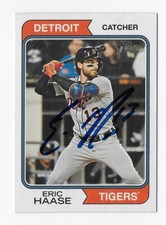 2023 HERITAGE #422 ERIC HAASE TIGERS INDIANS AUTOGRAPHED SIGNED BASEBALL CARD SP