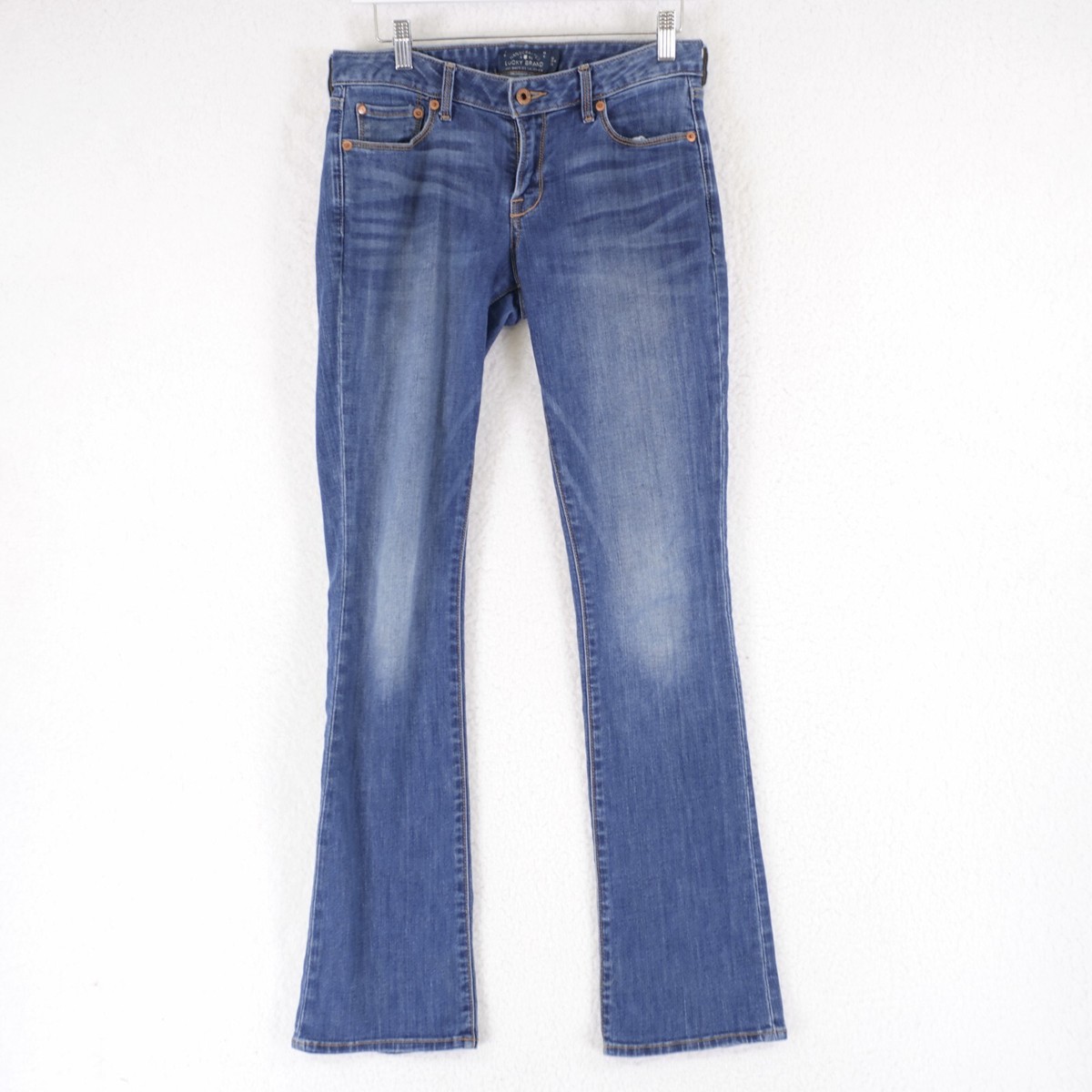 Lucky Brand Lolita Boot Blue Denim Stone Wash 2/26R Jeans Low Rise