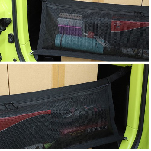 Outside Rear Trunk Cargo Storage Net Mesh Pocket Organiser For Suzuki Jimny 19+ - Picture 6 of 11
