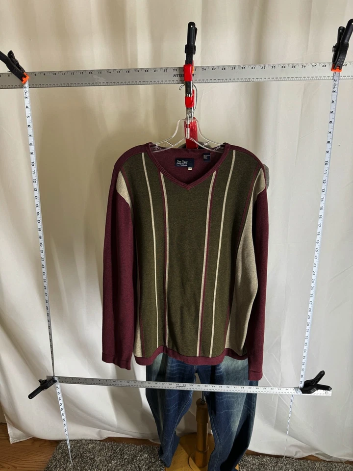 Nat Nast Ctn Stripe SWEATER SHIRT Medium M  - Image 2 of 4