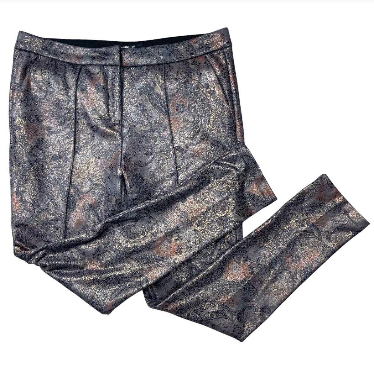 ALTRA Leggings donna Fair bambino medio metallizzato floreale elasticizzato boho vamp nuovo con etichetta matrix