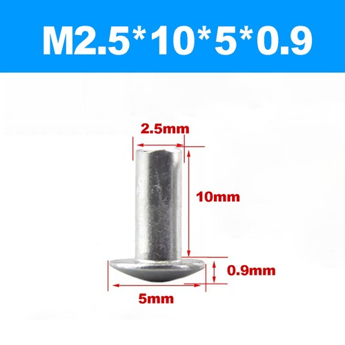 Aluminum Large Round / Flat Head Semi Hollow Rivet,Hollow Rivet, M2M2.5M3M4M5M6 - Picture 19 of 123