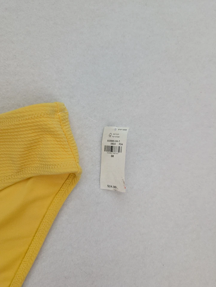 Pantalones de baño OLD NAVY 3x bikini acanalado amarillo NUEVO Foto 4 de 4