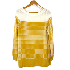 CASLON Tunic Sweater Womens Size XS Long Sleeve Lightweight Wool Blend Gold OW