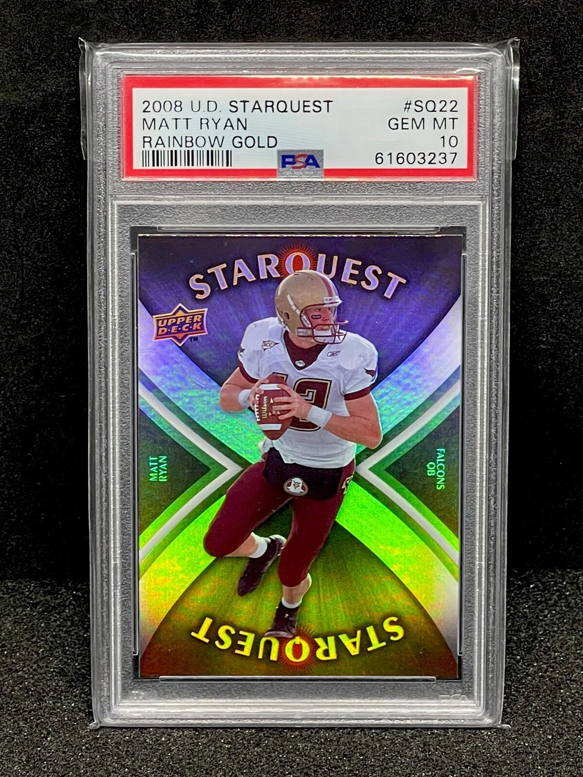 Matt Ryan Upper Deck Starquest #SQ22 Rainbow Gold