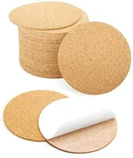 36 Pcs Self-Adhesive Cork Round for DIY Coasters, 4'x 4' Cork Circle, Cork Tiles