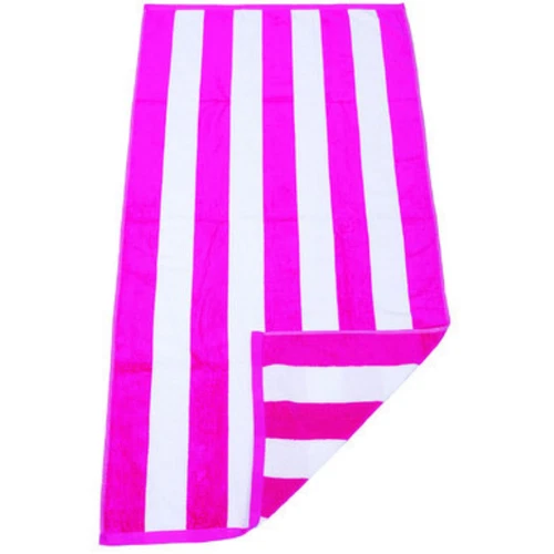 BULK 5 X Havana Hotel Cotton Pool Beach Towels Pink Striped | Bnb Supplies