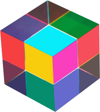 CMY Mixing Colour Cube, 60Mm Acrylic Color Prism Cube Cmycube Home Office D cor
