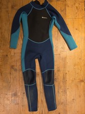 Mountain Warehouse Wetsuit  Beach 9-11 Yes Turquoise Black Blue Used Small Tears