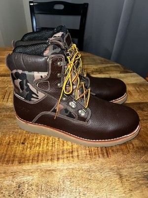 ASOLO MID WELT 6'' AS-706M Men's Leather Dark Brown Camo Waterproof Boots SIZE 14