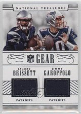 2016 National Treasures NFL Gear Combo 67/99 Jacoby Brissett Jimmy Garoppolo lb1