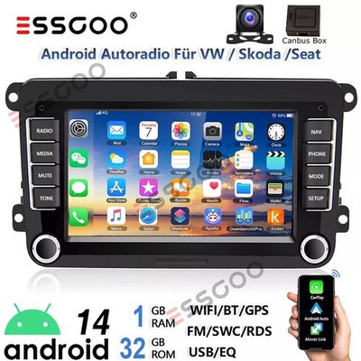 Apple Carplay Für VW GOLF 5 6 Plus Touran Caddy T5 Android 14 Autoradio Navi GPS