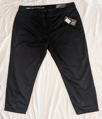 Avenue Knit Denim Women's Black Jegging High Rise Pull-on Size 20P
