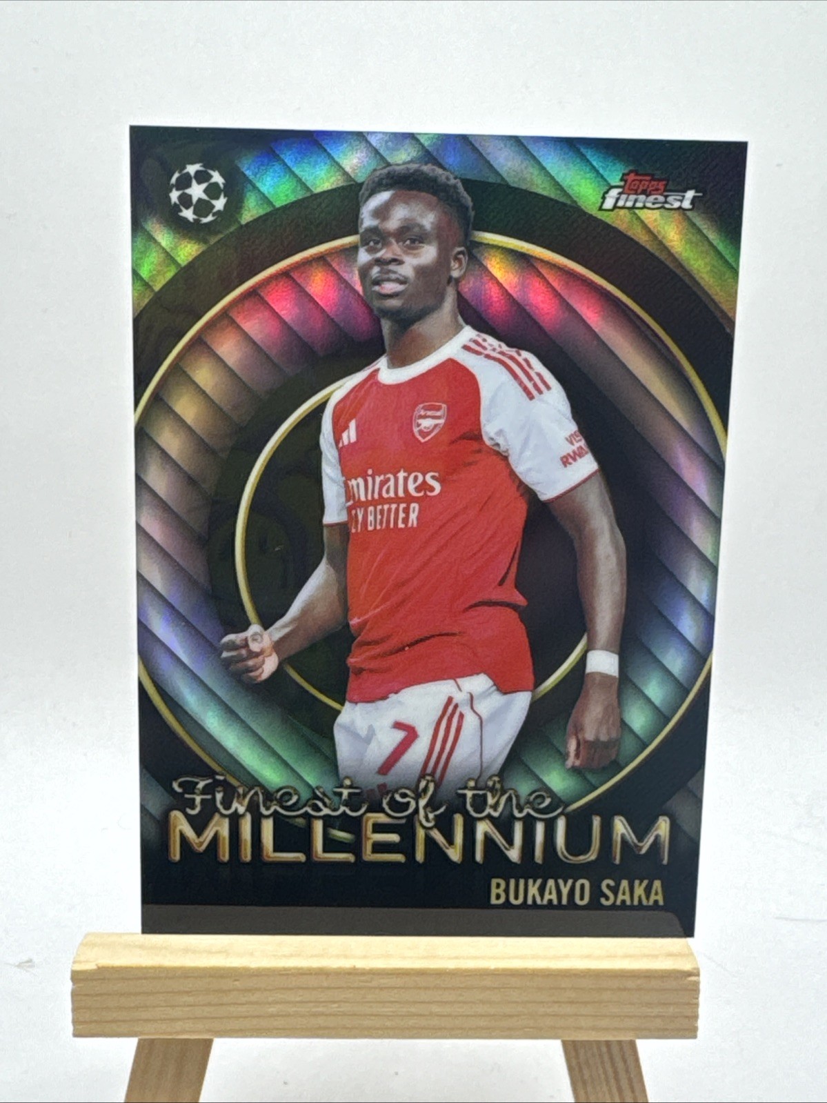 2025-26 Topps Finest UEFA Club Finest Of The Millennium FM-2 Bukayo Saka Arsenal