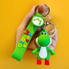 Bubble Dragon / Super Mario Keychain 3D Silicone Keychain with Detachable Strap
