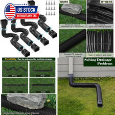 Rain Gutter Downspout Extender Flexible Pipe ...