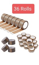 36 x Strong Brown Tape Buff Parcel Packing Tape 48MM X 66M Box Sealing Rolls