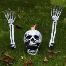 Best Halloween Decorations Outdoor Skeleton Arms and Hands Life Size Stakes with