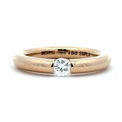 WEMPE - 18 Kt. Rosegold Spannring mit ca. 0.25 Ct. Brillant - Ringgröße: 53