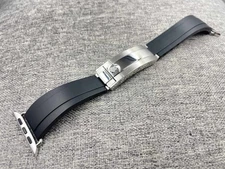 20mm Rubber Oysterflex Deployment Clasp Band For Apple Watch UltraS10 42mm-49mm