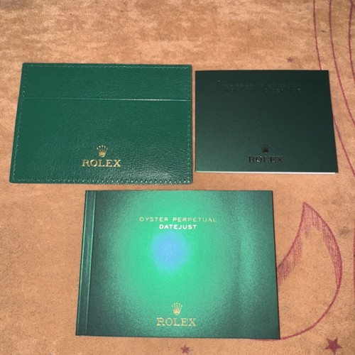 🔥 New 2026 Genuine Rolex Datejust Booklet, Warranty & Wallet • 100% Genuine