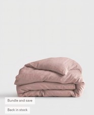 QUINCE EUROPEAN LINEN FULL QUEEN DUVET COVER ONLY DUSTYMAUVE MSRP 164