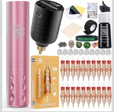 Dragonhawk S6 Pro Wireless Tattoo Gun Kit for BeginnersUltra Lightweight 3.3oz