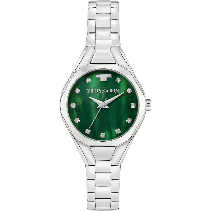 Orologio TRUSSARDI METROPOLITAN R2453159507 Donna Cristalli Madreperla Verde
