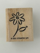 Stampin' Up Flower Rubber Stamp Card Making Floral Wood Mounted