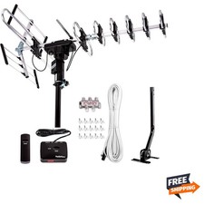 Outdoor Digital Amplified HDTV Antenna - up to 200 Mile Long Range,Directiona...