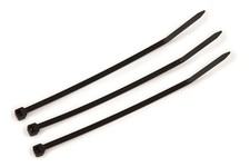 3M Black Cable Tie, Self-locking, 4" Length, 18 lb Tensile Strength, 