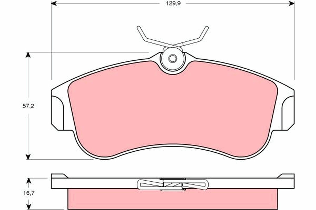 Front TRW-OE GDB3271 Brake Pad Set, disc brake for NISSAN