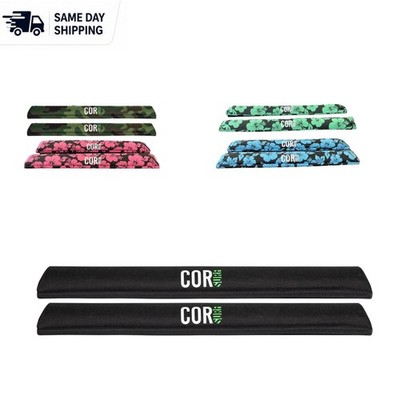 Lightweight Black Roof Rack Pads for Efficient Gear Transport - 35 lb Capacity