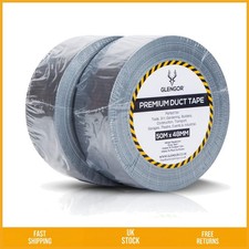 Strong Waterproof Gaffer Duct Tape Heavy Duty Silver Grey 2 Pack 48mm x 50m 0.22 per metre