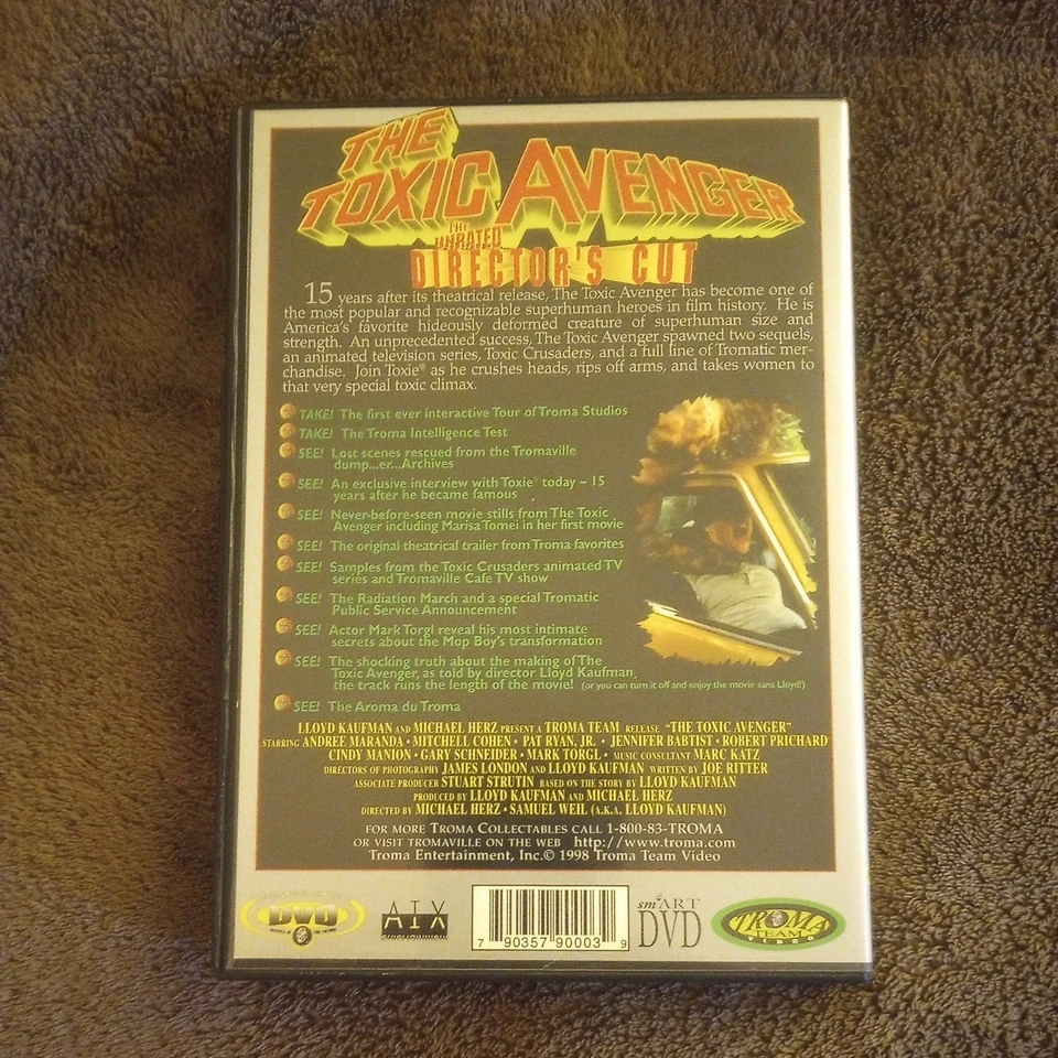 The Toxic Avenger (DVD Unrated Director's Cut 1984) W/ Guide Troma Horror + - Image 3 of 4