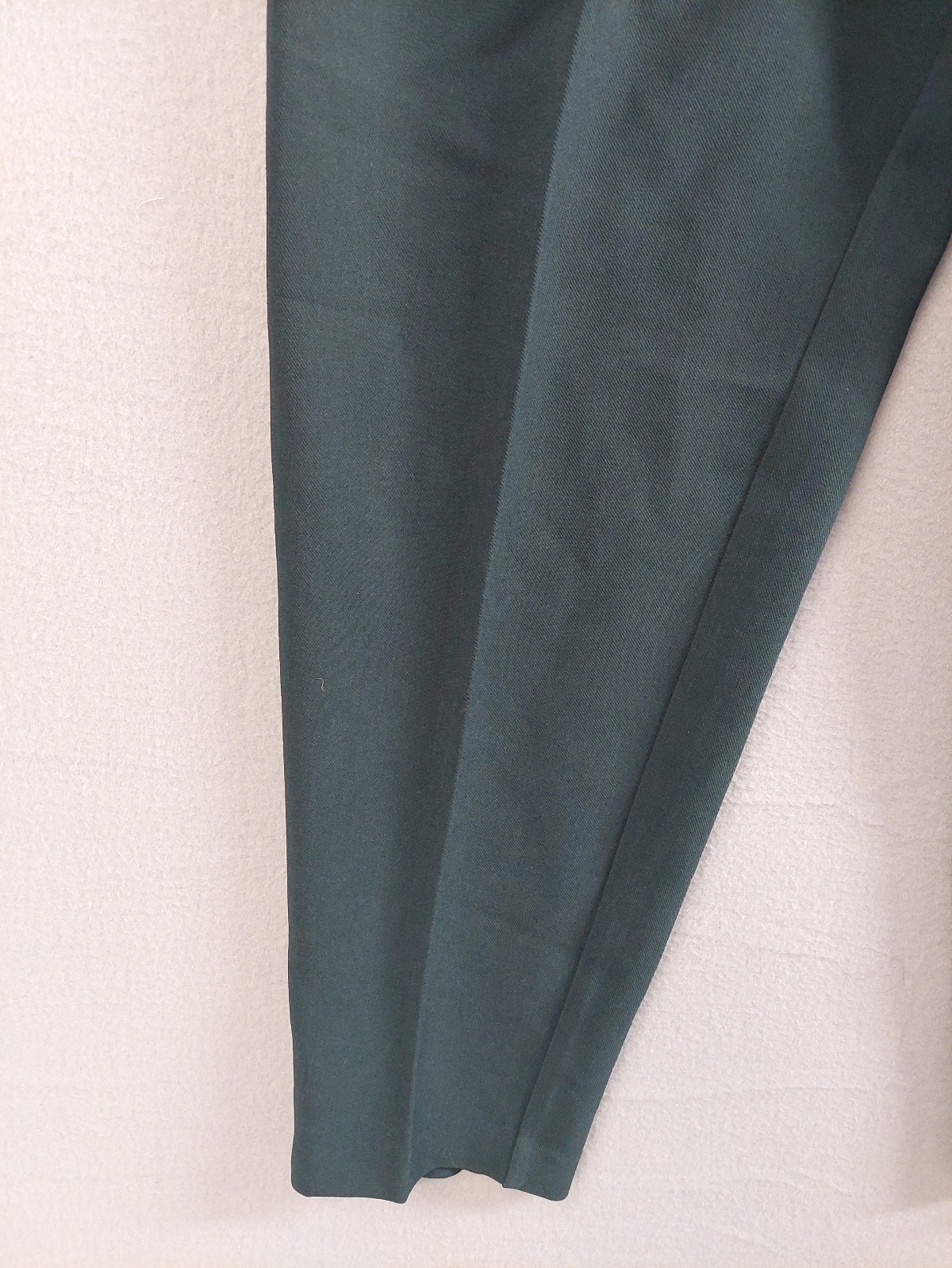 Mango Women Dress Pant 8 Green Button Fly Pleated Straight Leg Stretch Office thumbnail 4