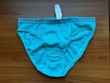 Vintage 2003 Victoria's Secret Low Rise Bikini Panties Size M 100 Cotton Blue