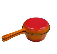 3 Qt Multi-Purpose 2-in-1 Enameled Cast Iron Saucepan with Lid–Nonstick Cookware