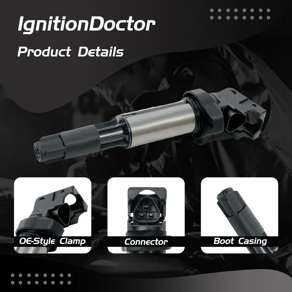 6X Ignition Coil & Plug For BMW 325i 328i 330i 530i X3 X5 X6 UF515 UF522 OEM Foto 2 de 4