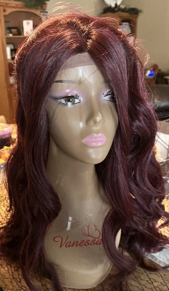 Vanessa -DORA brand new lace front Wig #99J Very Soft . Long Swiss lace ~No Odor - Image 3 of 4
