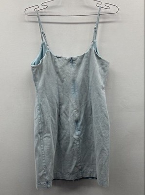 Miami for Francesca's Women's Blue Denim Sheath Mini Dress Spaghetti Strap  M NWT | eBay