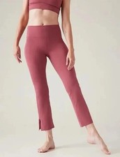 NWT Athleta Transcend Stash Crop Straight Tight Berry Rose 1X Pink Yoga