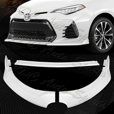 For 2017-2019 Corolla SE XSE GT-Style Painted White Front Bumper Lip Spoiler