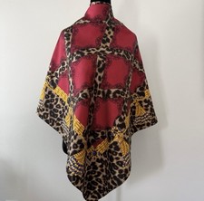 Valentino Leopard & Red Silk-Effect Decorativ...