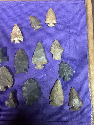 Pfeilspitze Lot authentische Original Speerspitzen Vogelspitzen Paleo-Wald Ohio - Bild 7 von 12