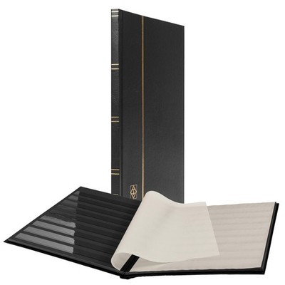 LIGHTHOUSE    BASIC  Hard Cover Stockbook for Stamps   16 16 Pages, Black 