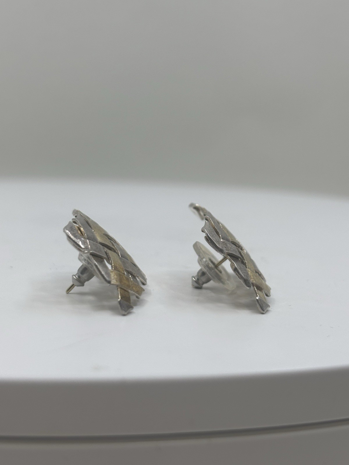 Sterling Silver Braided Patterned Earrings - image 4