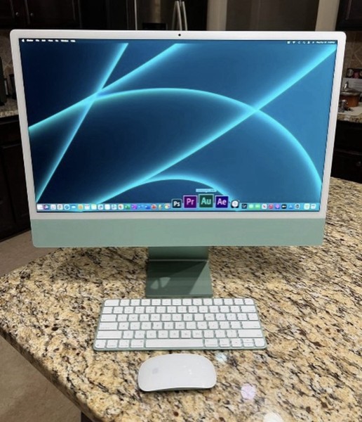 Apple iMac M1 Verde 4.5K / 256GB SSD / 8GB RAM en perfecto estado, como nuevo!